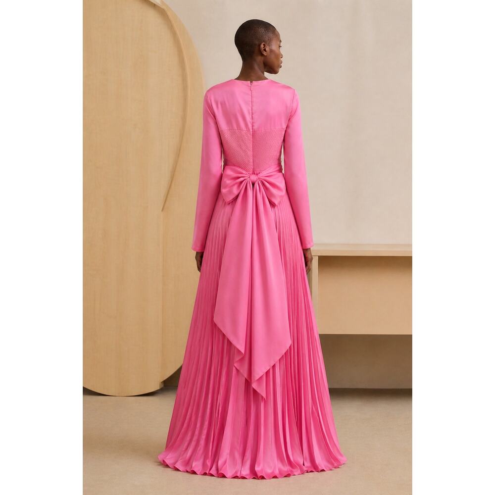 solace london tibby maxi pleated dress pink  size UK10/US6 - Picture 3 of 10